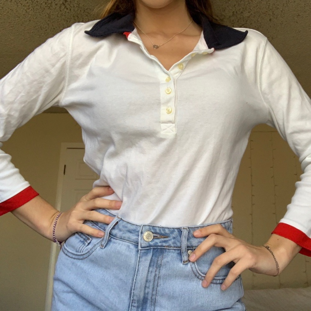 Tommy Hilfiger white color block polo